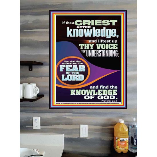 FIND THE KNOWLEDGE OF GOD  Bible Verse Art Prints  GWPOSTER11967  