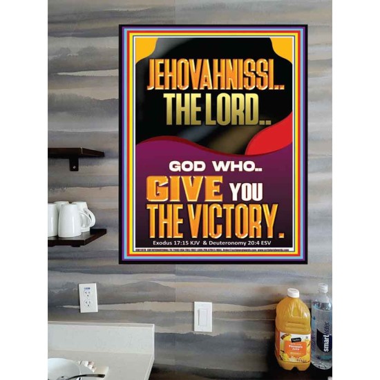 JEHOVAH NISSI THE LORD WHO GIVE YOU VICTORY  Bible Verses Art Prints  GWPOSTER11970  