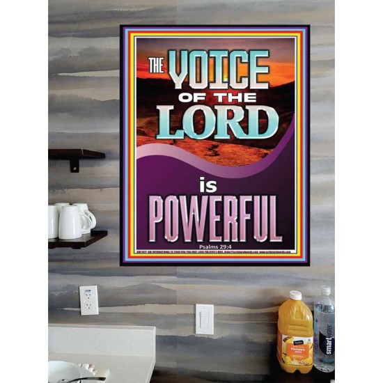 THE VOICE OF THE LORD IS POWERFUL  Scriptures Décor Wall Art  GWPOSTER11977  