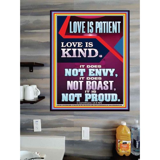 LOVE IS PATIENT AND KIND AND DOES NOT ENVY  Christian Paintings  GWPOSTER12005  