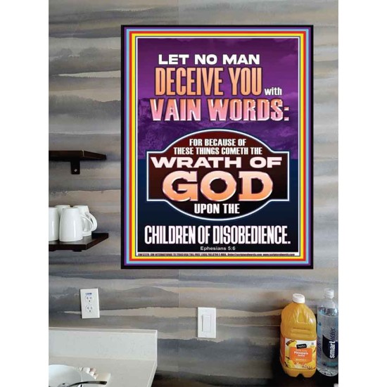 LET NO MAN DECEIVE YOU WITH VAIN WORDS  Church Picture  GWPOSTER12226  