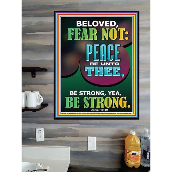 BELOVED FEAR NOT PEACE BE UNTO THEE  Unique Power Bible Poster  GWPOSTER12231  