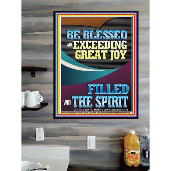 BE BLESSED WITH EXCEEDING GREAT JOY  Scripture Art Prints Poster  GWPOSTER12238  