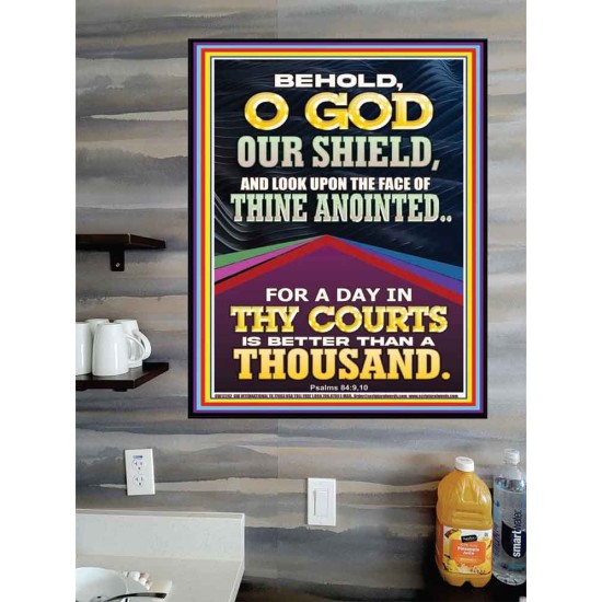 LOOK UPON THE FACE OF THINE ANOINTED O GOD  Contemporary Christian Wall Art  GWPOSTER12242  