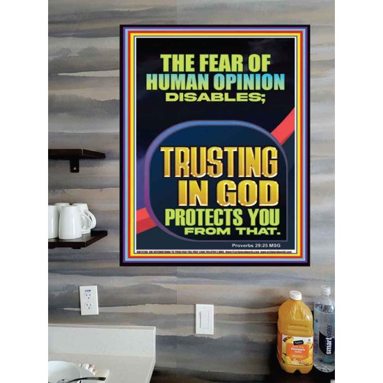 TRUSTING IN GOD PROTECTS YOU  Scriptural Décor  GWPOSTER12286  