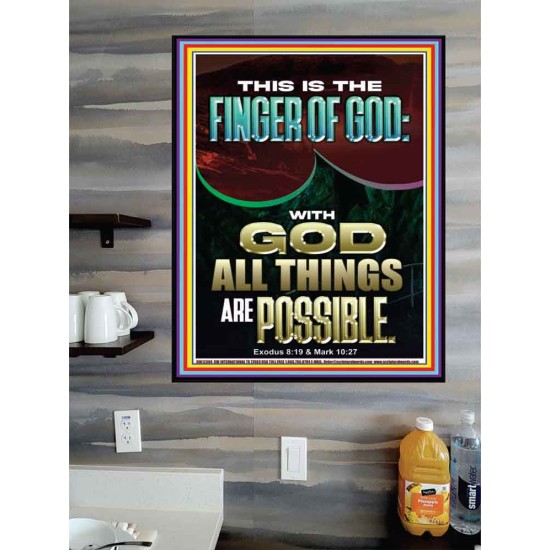 BY THE FINGER OF GOD ALL THINGS ARE POSSIBLE  Décor Art Work  GWPOSTER12304  