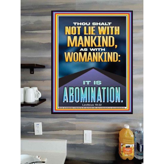 NEVER LIE WITH MANKIND AS WITH WOMANKIND IT IS ABOMINATION  Décor Art Works  GWPOSTER12305  