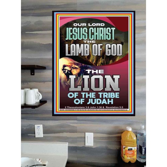 LAMB OF GOD THE LION OF THE TRIBE OF JUDA  Unique Power Bible Poster  GWPOSTER12945  
