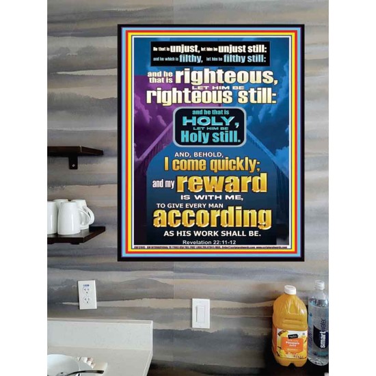 HE THAT IS HOLY LET HIM BE HOLY STILL  Large Scripture Wall Art  GWPOSTER12995  