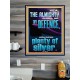 THE ALMIGHTY SHALL BE THY DEFENCE AND THOU SHALT HAVE PLENTY OF SILVER  Christian Quote Poster  GWPOSTER13027  