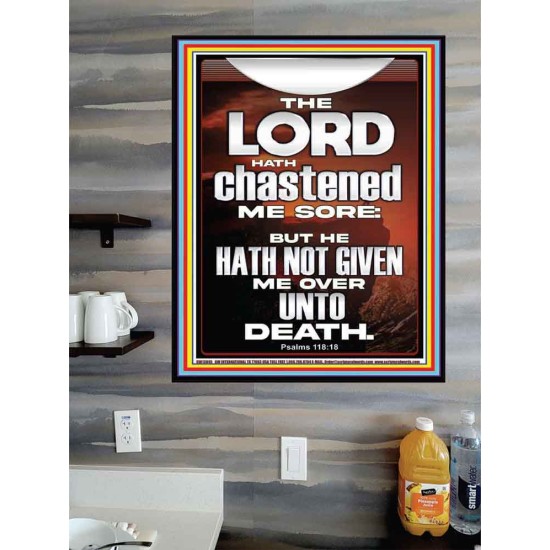 THE LORD HAS NOT GIVEN ME OVER UNTO DEATH  Contemporary Christian Wall Art  GWPOSTER13045  