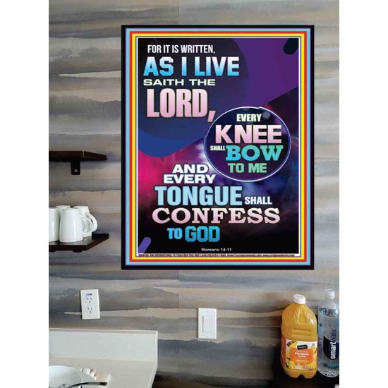 IN JESUS NAME EVERY KNEE SHALL BOW  Unique Scriptural Poster  GWPOSTER9465  