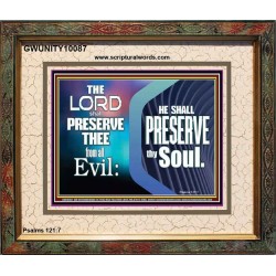 THY SOUL IS PRESERVED FROM ALL EVIL  Wall Décor  GWUNITY10087  