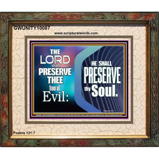 THY SOUL IS PRESERVED FROM ALL EVIL  Wall Décor  GWUNITY10087  