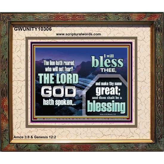 I BLESS THEE AND THOU SHALT BE A BLESSING  Custom Wall Scripture Art  GWUNITY10306  