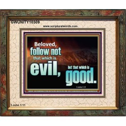 FOLLOW NOT WHICH IS EVIL  Custom Christian Artwork Portrait  GWUNITY10309  "25X20"