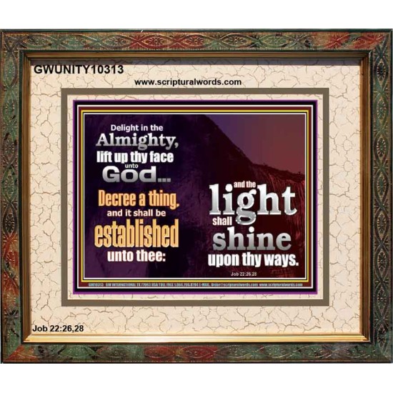 LIFT UP THY FACE UNTO GOD  Custom Modern Wall Art  GWUNITY10313  