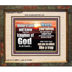 BEWARE OF THE CARE OF THIS LIFE  Unique Bible Verse Portrait  GWUNITY10317  "25X20"