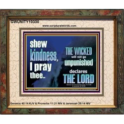 THE WICKED WILL NOT GO UNPUNISHED  Bible Verse for Home Portrait  GWUNITY10330  "25X20"