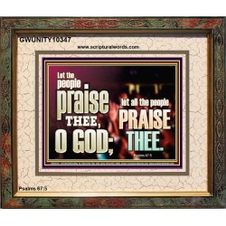LET ALL THE PEOPLE PRAISE THEE O LORD  Printable Bible Verse to Portrait  GWUNITY10347  "25X20"