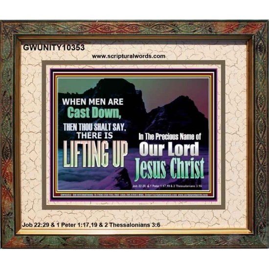 THOU SHALL SAY LIFTING UP  Ultimate Inspirational Wall Art Picture  GWUNITY10353  