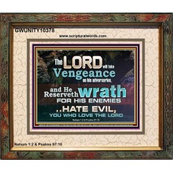 HATE EVIL YOU WHO LOVE THE LORD  Children Room Wall Portrait  GWUNITY10378  "25X20"