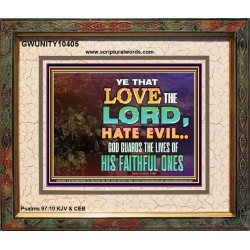 GOD GUARDS THE LIVES OF HIS FAITHFUL ONES  Children Room Wall Portrait  GWUNITY10405  "25X20"