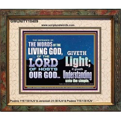 THE WORDS OF LIVING GOD GIVETH LIGHT  Unique Power Bible Portrait  GWUNITY10409  "25X20"