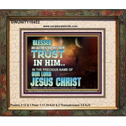 THE PRECIOUS NAME OF OUR LORD JESUS CHRIST  Bible Verse Art Prints  GWUNITY10432  "25X20"
