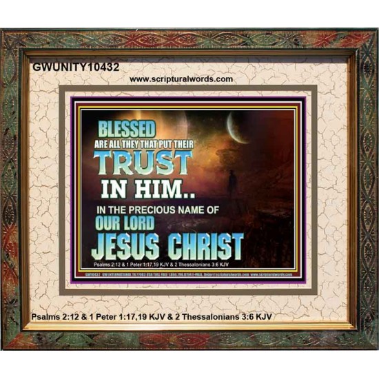 THE PRECIOUS NAME OF OUR LORD JESUS CHRIST  Bible Verse Art Prints  GWUNITY10432  