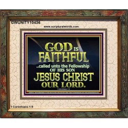 CALLED UNTO FELLOWSHIP WITH CHRIST JESUS  Scriptural Wall Art  GWUNITY10436  "25X20"