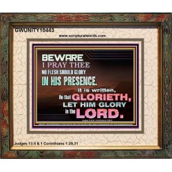 ALWAYS GLORY ONLY IN THE LORD   Christian Portrait Art  GWUNITY10443  
