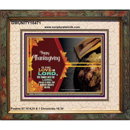THE LORD IS GOOD HIS MERCY ENDURETH FOR EVER  Contemporary Christian Wall Art  GWUNITY10471  