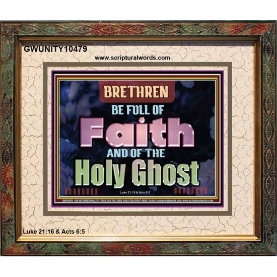 BE FULL OF FAITH AND THE SPIRIT OF THE LORD  Scriptural Portrait Portrait  GWUNITY10479  