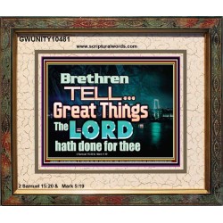 THE LORD DOETH GREAT THINGS  Bible Verse Portrait  GWUNITY10481  "25X20"