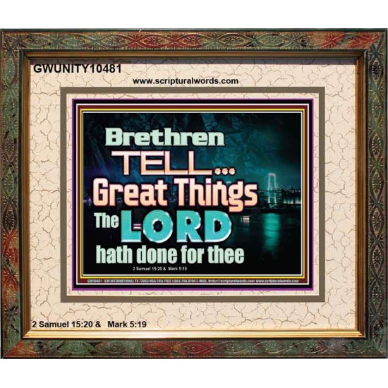 THE LORD DOETH GREAT THINGS  Bible Verse Portrait  GWUNITY10481  