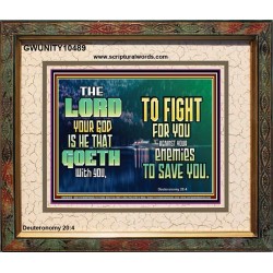 THE LORD IS WITH YOU TO SAVE YOU  Christian Wall Décor  GWUNITY10489  "25X20"