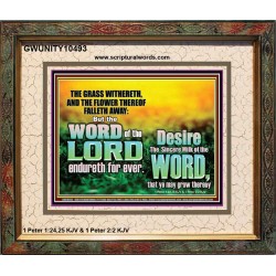 THE WORD OF THE LORD ENDURETH FOR EVER  Christian Wall Décor Portrait  GWUNITY10493  "25X20"