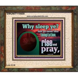 WHY SLEEP YE RISE AND PRAY  Unique Scriptural Portrait  GWUNITY10530  
