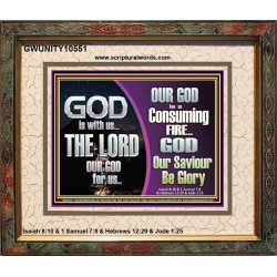 TO OUR SAVIOUR BE GLORY GOD IS WITH US   Encouraging Bible Verses Portrait  GWUNITY10551  