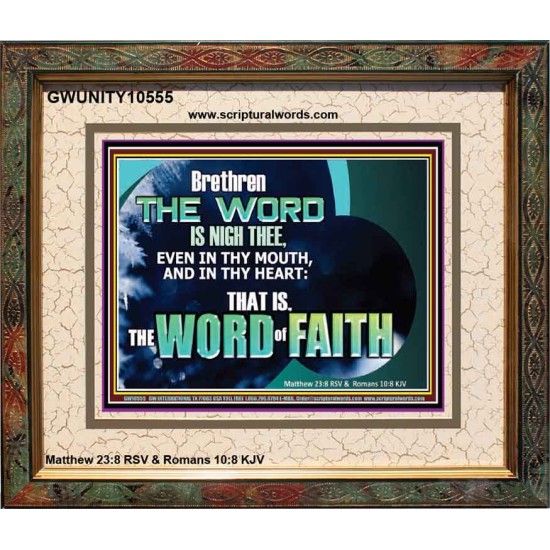 THE WORD IS NIGH THEE  Christian Quotes Portrait  GWUNITY10555  