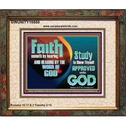 FAITH COMES BY HEARING THE WORD OF CHRIST  Christian Quote Portrait  GWUNITY10558  "25X20"