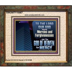 TO GOD BELONG MERCIES AND FORGIVENESS  Biblical Paintings  GWUNITY10567  