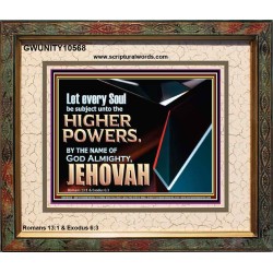 JEHOVAH ALMIGHTY THE GREATEST POWER  Contemporary Christian Wall Art Portrait  GWUNITY10568  "25X20"