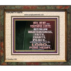 FOLLOW RIGHTEOUSNESS  Scriptural Wall Art  GWUNITY10575  "25X20"