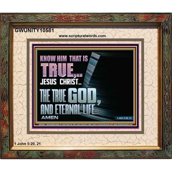 JESUS CHRIST THE TRUE GOD AND ETERNAL LIFE  Christian Wall Art  GWUNITY10581  