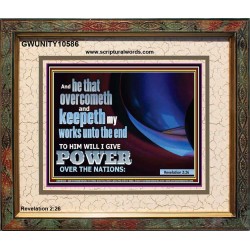 HE THAT ENDURES TO THE END  Wall & Art Décor  GWUNITY10586  "25X20"