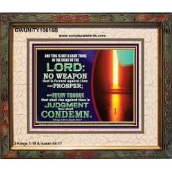 CONDEMN EVERY TONGUE THAT RISES AGAINST YOU IN JUDGEMENT  Custom Inspiration Scriptural Art Portrait  GWUNITY10616B  "25X20"