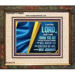 I WILL REDEEM YOU WITH A STRETCHED OUT ARM  New Wall Décor  GWUNITY10620  "25X20"