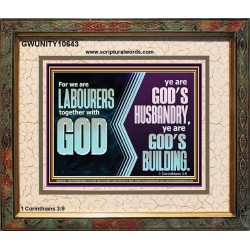 BE GOD'S HUSBANDRY AND GOD'S BUILDING  Large Scriptural Wall Art  GWUNITY10643  "25X20"